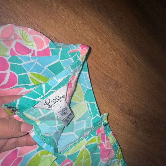 Lilly Pulitzer Skater Mini pants Skirt in Blue and Pink - Picture 5 of 5